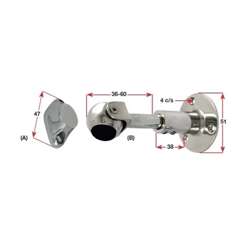Marine Town Catch Door Magnetic S/S Adjust 90-115Mm