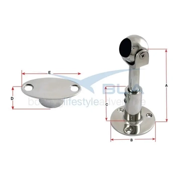 Marine Town Catch Door Magnetic S/S Adjust Flush