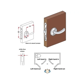 Southco Lock Door Mccoy C/W Priv Lock Chrome R/O