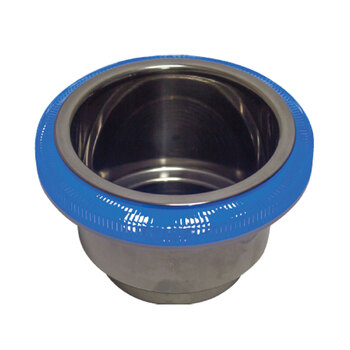 Cup Holder S/S Drain & Led Blue Ring