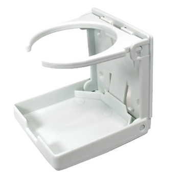 Drink Holder Folding White Plastic