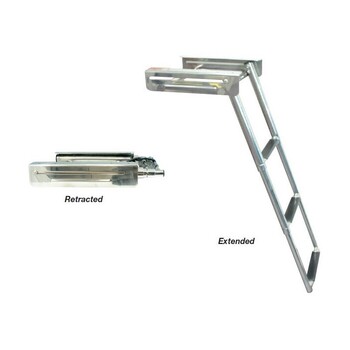 Marine Town Stainless Steel 3 Step Boarding Ladder Telescopic