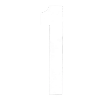 Rego Number (1) 200mm White Pair (1)