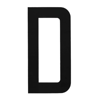 Boat Rego Letter - D - 200mm Black Pair