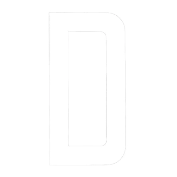 Rego Letter (D) 200mm White Pair (1)