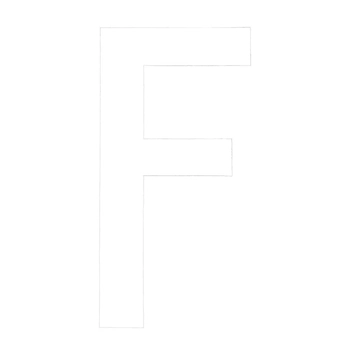 Rego Letter (F) 200mm White Pair