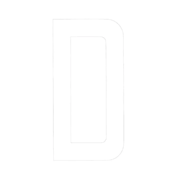 Rego Letter (D) 163mm White Pair (1)