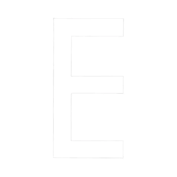 Rego Letter (E) 163mm White Pair