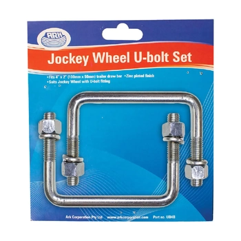U Bolt 4''W X 3''L X 1/2'' Zinc Card Of 2
