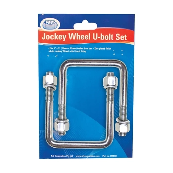 U Bolt 3''W X 4'L X 1/2'' Zinc Card Of 2