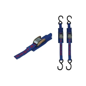 2x Aerofast Cam Lock Webbing Tie Downs 25mm 1.8m 500kg Heavy Duty Transom S Hook