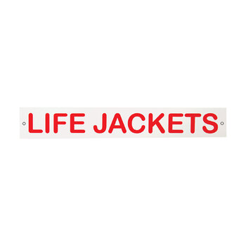 Life Jacket Vinyl Sign Screw On