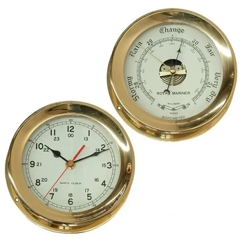 Marine Town Clock Brass Plain 116Mm Base