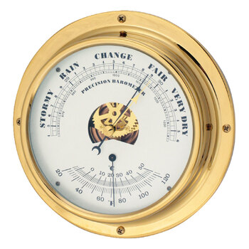 Barometer Thermom Closed Face 180Mm Base