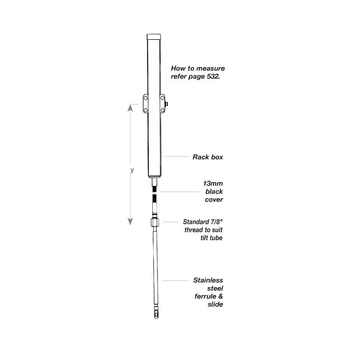 Dometic Cable Steer Rack Single 19Ft