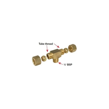 Dometic Tee Fitting 3/8 Tube 1/4 Bsp