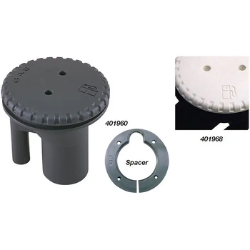 Perko Deck Filler Vented Str Blk Plas 38Mm Gas