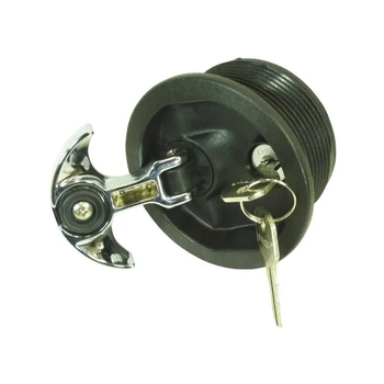 Perko Latch Flush Twist C/W Lock White/Chrome