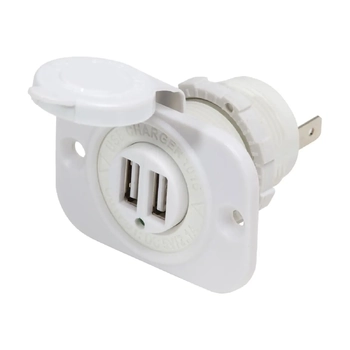 Blue Sea Systems 12Vdc 2Usb Charger 5V 2.1A Sckt White