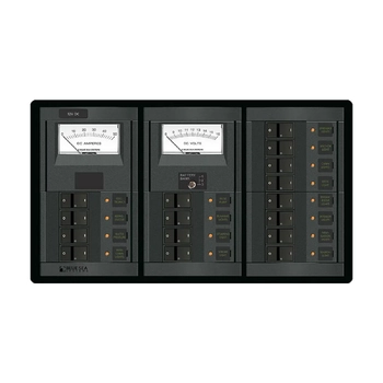 Blue Sea Systems PANEL 360 12VDC 16POS V/AMTR FR