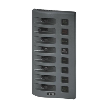 Blue Sea Systems Panel Wd 12Vdc Fused 6Pos Gray