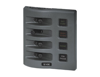 Blue Sea Systems Panel Wd Switch Only 6Pos Gray