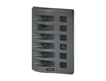 Blue Sea Systems Panel Wd 12Vdc Fused 8Pos Gray