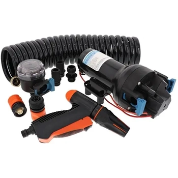 HotShot 6 12v Deckwash Pump Kit + 25ft Hose 70psi 22.7lpm