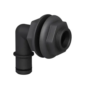 Thru Hull Qwik-Lok 3/4" Black Elbow