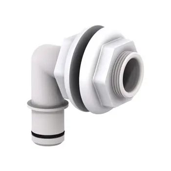 Thru Hull Qwik-Lok 3/4" White Elbow