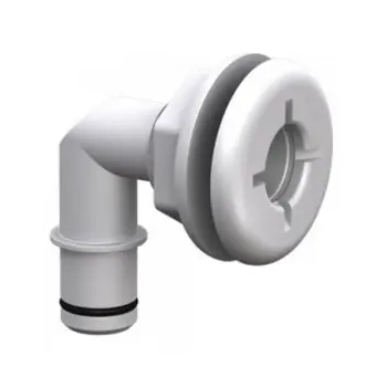 Thru Hull Qwik-Lok Elbow 3/4" White