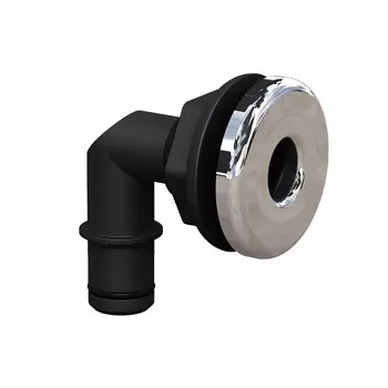Thru Hull Fitting Chrome 3/4" Elbow Qwik