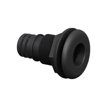 "THRU HULL QWIK-LOK 1 1/8"" STRAIGHT BLACK"