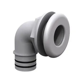 "QWIK-LOK THROUGH HULL ELBOW 1 1/8"" WHITE"