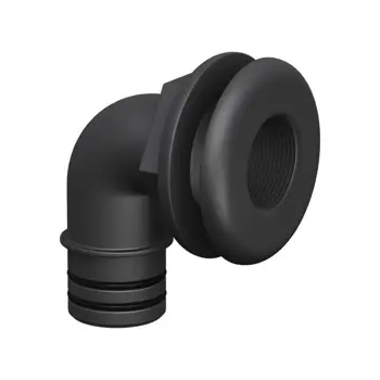 "STANDPIPE THRU HULL ELBOW BLACK 1 1/8"""