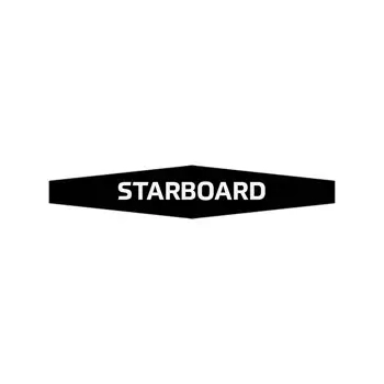 Actuator Knob Decal Black/White Starboard