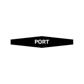 Actuator Knob Decal Black/White Port