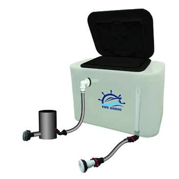 "Live Bait Tank, 30 Litre With Flowrite Fittings, No Pump C/W Black Hatch"