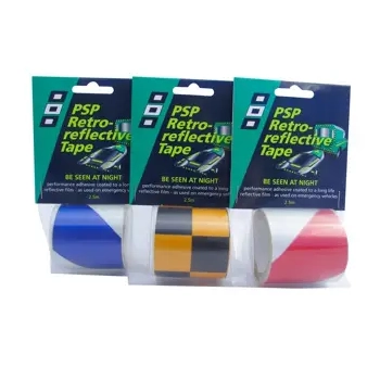 Retro Reflective Tape - Hazard - 1 roll  Yellow/Blk 25mm x 2.5M