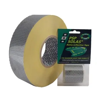 SOLAS Retroreflective Tape Silver 50mm x 1M