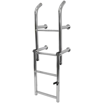 RWB Boat Ladder Stainless Steel 4 Rung Thin Straight Legs