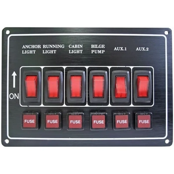 RWB Switch Panel -Hor.Black 6