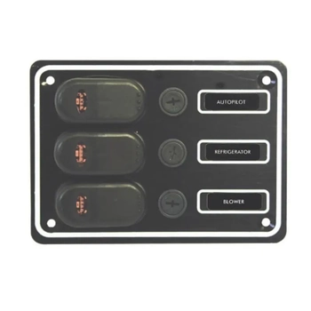 RWB Electrical 3 Switch Vertical Panel Weatherproof RWB2104 Boat Marine