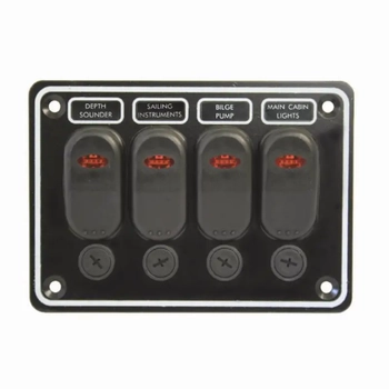 RWB Electrical 4 Switch Horizontal Panel Weatherproof RWB2106 Boat Marine