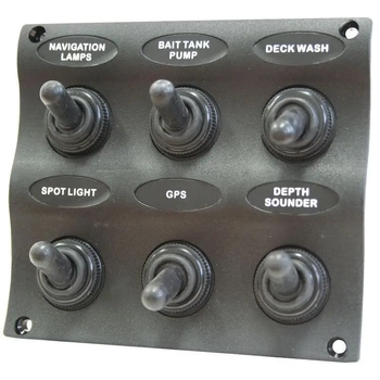 RWB Electrical 6 Switch Panel Water Resistant Boat Marine RWB2162