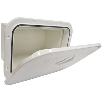 Nuova Rade Deluxe Opening Storage Hatch with Box 375x275mm White