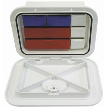 Nuova Rade Deluxe Opening Tackle Box Hatch 375x275mm White