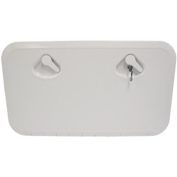 Nuova Rade Deluxe Opening Storage Hatch with Lock 600x355 White