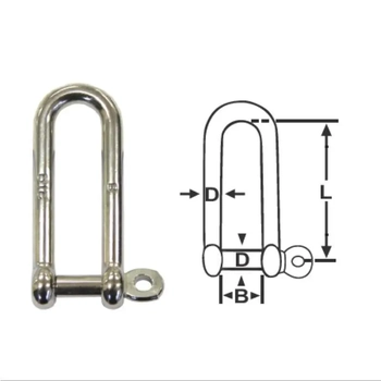 RWB Shackle-Long Dee S/S 5Mm