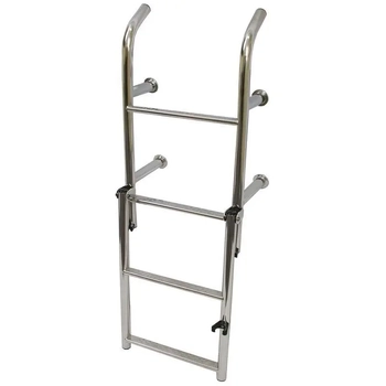 RWB Boat Ladder Stainless Steel 4 Rung Open Top Angled Legs
